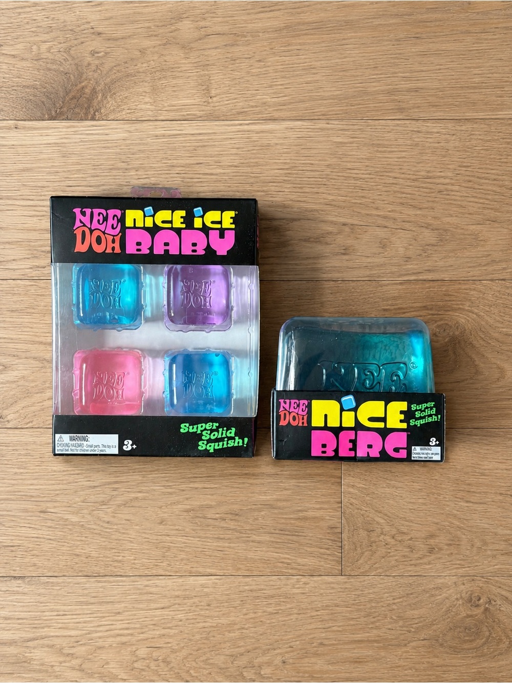 Nice Ice Baby & Nice Berg Squishy Toy Set - Blue, Pink, Purple